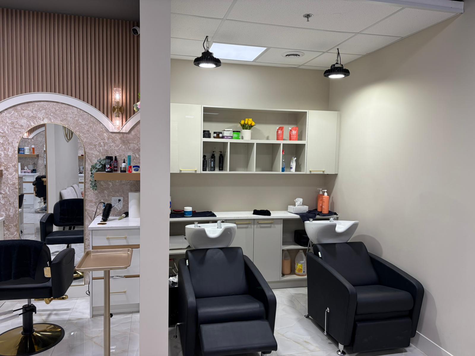 Wash stations at Hair Empire